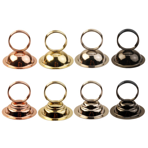 Delicate Metal Tabletop Menu Holders-rose gold Tower base 2 1