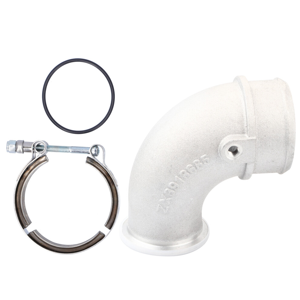 Cummins Turbocharger Replacement Elbow Pipe, Optimized Design And Noise Reduction With V Clamp Fastening System, Durable Build, High-Quality Mat 9190834508504