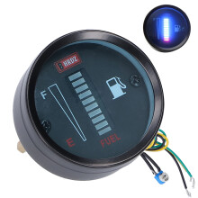 12V Fuel Tank Meter, Adjustable Resistance Fuel Gauge With LED Backlight For Easy Installation And Custom Dashboard Compatibility