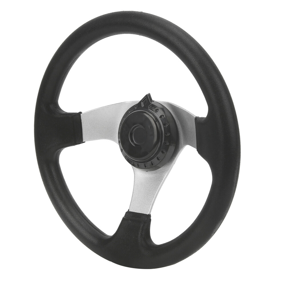 11.8In Steering Wheel With Cap Fit For Atv Go Kart Utv Bike Parts 8441378886780