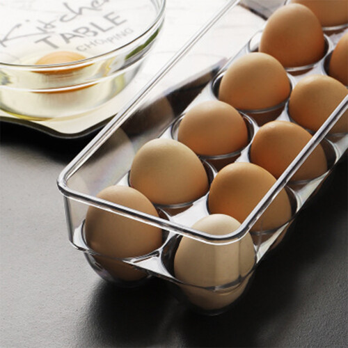 Egg Storage: Stackable Refrigerator Organizer With Clear Cover, Built-In Handle For Easy Access, Durable Bpa-Free Plastic 2