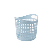Collapsible Plastic Laundry Basket For Home Laundry, Fashionable Basket With Carrying Handles, Foldable Washing Bin For Bathroom, Camping, Supermarket