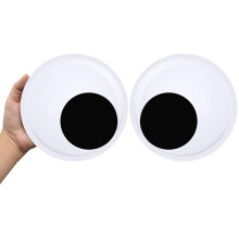 Self Adhesive Giant Googly Eyes, Black Moveable Eyes for DIY Craft Decorations, High Transparency Large Decor Eyes for Party Refrigerator Door and Chr