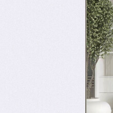 Matte White Privacy Window Film, Frosted Glass Film, Non Adhesive, Heat Control, UV Protection, for Bathrooms, Bedrooms, Offices, And Commercial Space