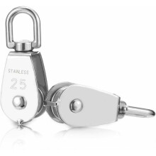 Versatile Pulley System For Indoor Outdoor Lifting, Stainless Steel Pulley Smooth Roller Ensures Effortless Rope Traverse And Heavy Duty Performance