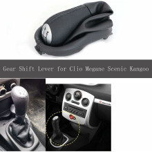 Shift Knob with Gaiter Boot Cover, Leather Grip Manual Gear Shifter for Comfortable Operation and Easy Installation