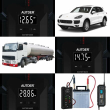 Testador de bateria para carros, voltímetro automotivo de 12V e 24V com proteção contra inversão de polaridade, testador de carga e analisador de