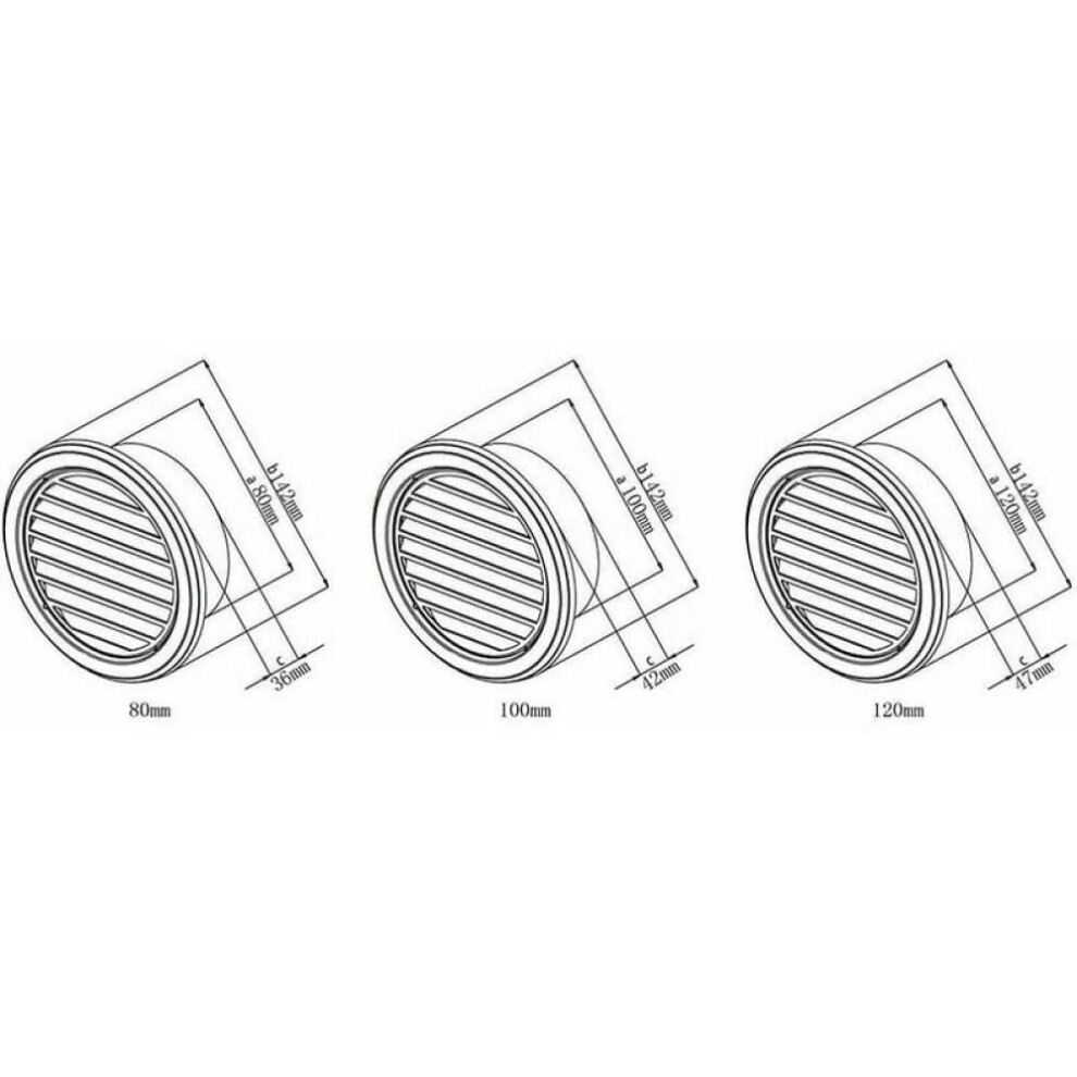 Ventilation Cover For Exterior Wall, Stainless Steel Air Vents Round Vent Cover With Built-In Screen Mesh, Louver Grille Cover Rainproof Design For 9128293335539
