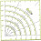 Ο χάρακας Quilter's Delight, Arcs και Fan Quilt Circle Cutter προσφέρει πολυλειτουργική χρήση, διαφανή 1