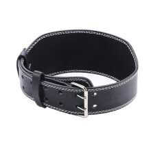 Weight Lifting Belt Size M Black Adjustable Lumbar Back Support For Powerlifting Barbell Training