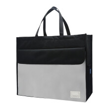 Document Bag A3 Briefcase with Carry Handle and Zip Portable Business Bag with for Laptop, Magazines, Cards and Conference Materials Black
