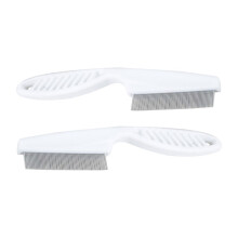 Pack of 2 Pet Combs Pet Supplies Cat Combs Hand Care Combs for Pet Care Hand Combs for Dog Hair Multifunctional Combs for Cats Stainless Steel White