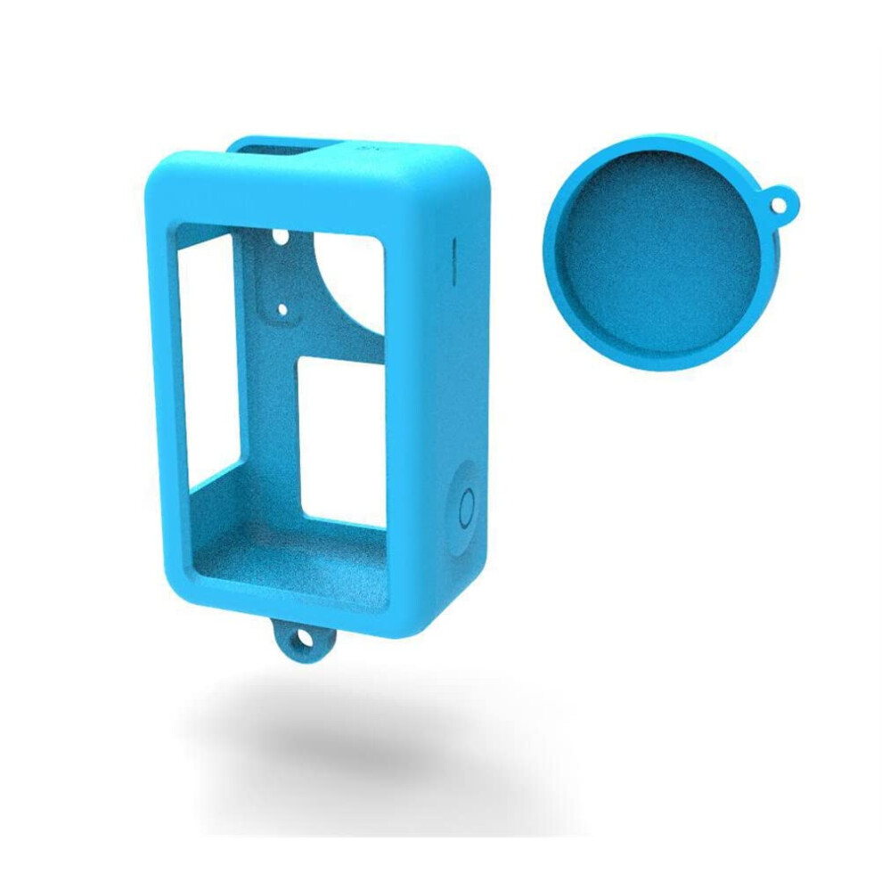 Silicone Case For Dji Osmo Action 3, Protective Lens Cover For Action Camera Accessories (Blue) Blue 9365049824668