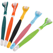 5Piece Pet Toothbrush Set with Soft Bristles, NonSlip Grip, Effective Dental Care for Various Mouth Shapes to Reduce Plaque