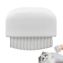 Cat massage comb, cat grooming combmassage tool, portable, soft, for removing tangled knots, white