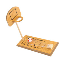 Mini Table Basketball Toy Wooden Finger Basketball Game Props for Kids Sports Toy with Balls