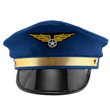 Chapeau de capitaine de vol pour enterrement de vie de-Bleu