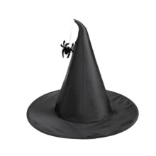 Chapeaux de sorcière de fête d'halloween, araignées,-Noir