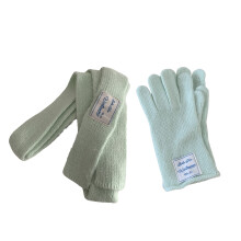 Ensemble écharpe et gants d'hiver, gants de couleur unie,-Vert