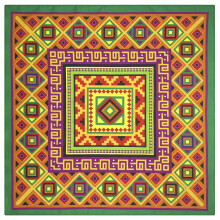 Foulard de tête de danse en cours-Carnaval de couleurs mexicain