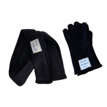 Écharpe et gants costume gants de protection des mains en-Noir