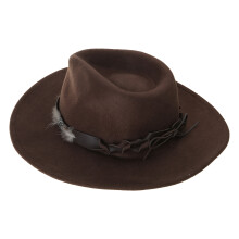 Chapeau Outback en laine pour Festival de musique adulte,-brun