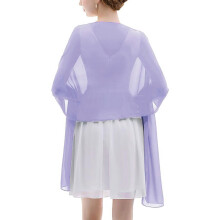 Femmes évider Tippet couleur unie châles-patate douce violette