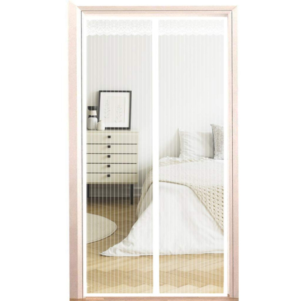 Magnetic Screen Door, Selfclosing Mosquito Net With Magnetic Seal, Easy Installation For Doors/Patio, White, 85 X 230 Cm 9426802284270