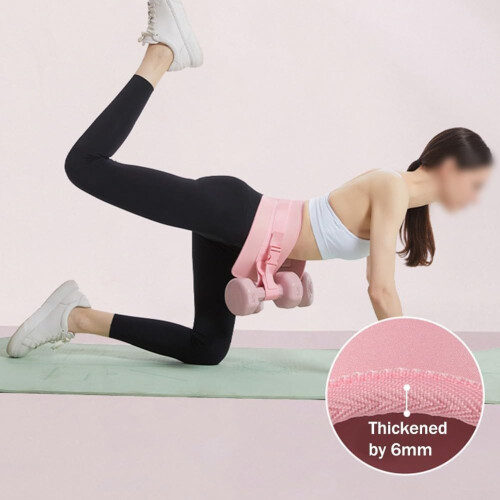 Hip Thrust Belt For Home Butt Training, Adjustable Dumbbell Assistance Strap, 70x14 Cm, Black, Load Bearing 1