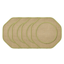 4pcs Table Mats Heat Resistant Spillproof Dining Placemat-Green