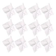 Elegant White Cotton Handkerchiefs Embroidered Moon Trim Gentle
