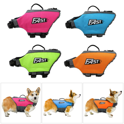 Dog Flotation Vest Adjustable Belts-Fluorescent green M 2