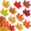 Feuille d'érable en plastique colorée, 50 pièces, aspect-6 7