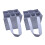 2Pieces Reusable 6 Bottle Wine Bag Thick Felt Fabric-Light Grey 1