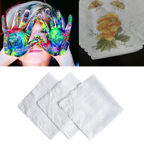 Multipurpose Plain Cotton Handkerchief Designed For Art-A 1