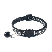 Reflective Cat Collar With Bell And Release, Adjustable 1932cm Black Kitten Collar