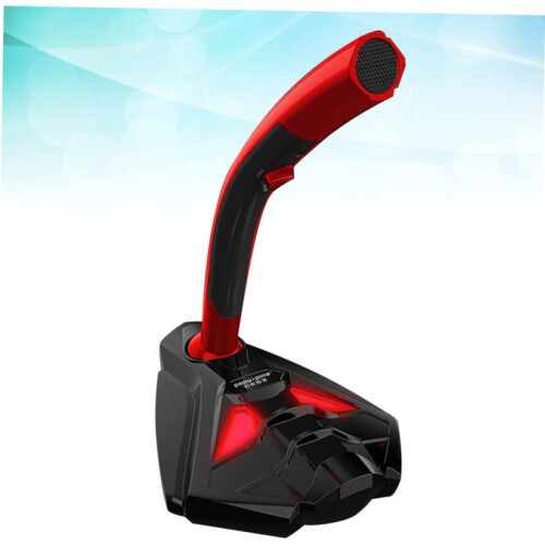 USB Microphone with Sound for Gaming, Video Chat, and Singing, Red 2