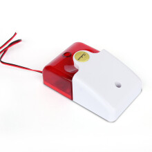 105 dB Wired Flashing Strobe Siren Sound Alarm Home Security System Light Siren (220 Volt)