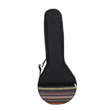 1 Piece Banjo Carrying Case Padded Strings Multifunctional Stylish Design for Storage and Transport Pattern Adjustable Shoulder Strap Stripes Random