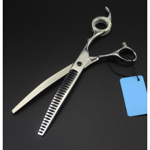 Professional Dog Salon Scissors Curved Fishbone Thinning Scissors Chunkers Scissors for Dog Grooming (Color: Scissors)