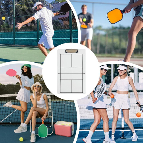 Coaching Whiteboard, Pickleball Board, Dry Erase DoubleSided, Portable Training Aid 2