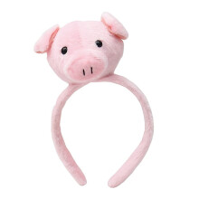 Wide hairband for ladies and girls, washable with cute cartoon bunny, panda, pig