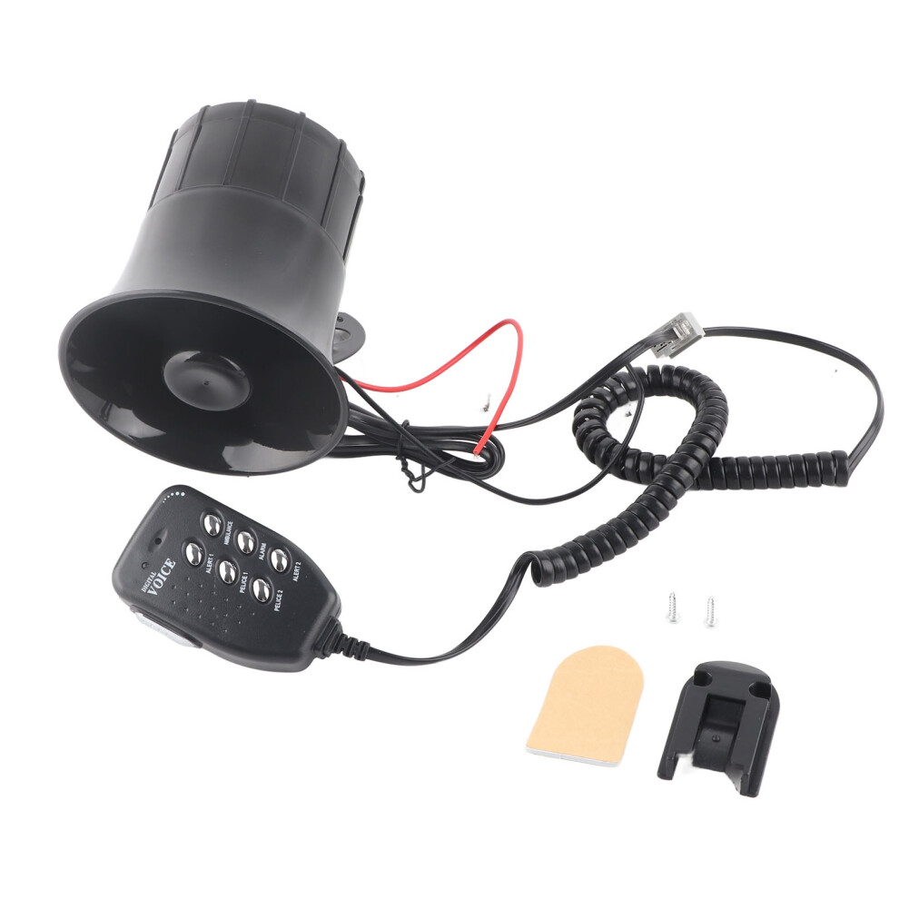 Amplifier Hooter Speakers Loud Electric Horn, Emergency Sound Amplifier With Pa Microphone System 120Db Alarm Sound 12V Vehicle Compatible 9190834510279
