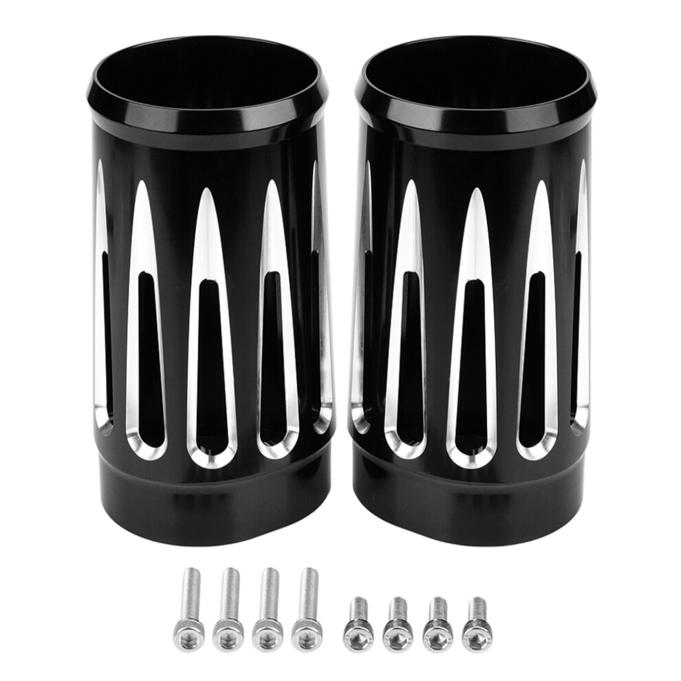 Anti Corrosion Fork Boot Slider Protective Shells Compatible Fitment Cnc Billet Aluminum Finish Sturdy And Dur High Class Decor Style For Harley Flhx 9190834510743