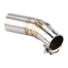 Compatible With Kawasaki Motorcycle Exhaust Mid Pipe Exhaust Muffler Adapter Connect Pipe Direct Replacement Increase Exhaust Performance Coated