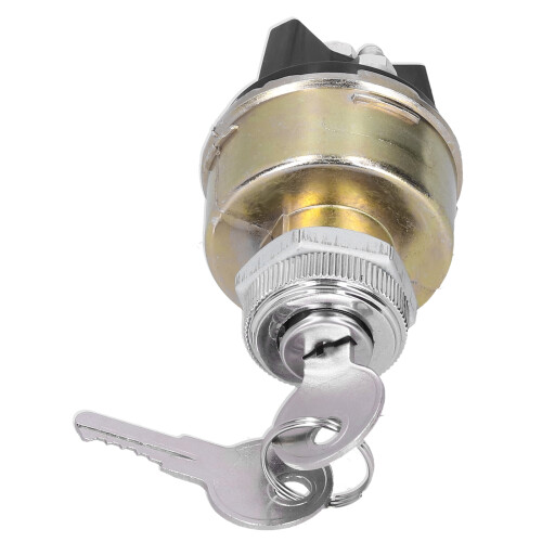 Universal Ignition Switch Lock Barrel Kit KS6180 with 2 Keys, Metal Replacement