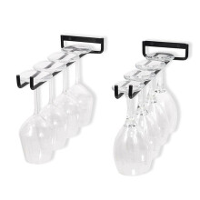 Versatile Use Wine Glass Holder, Under Cabinet Iron Material Stemware Rack for Space Saving & Easy Access in Kitchens, Bars, Offices, Hotels, Restaura