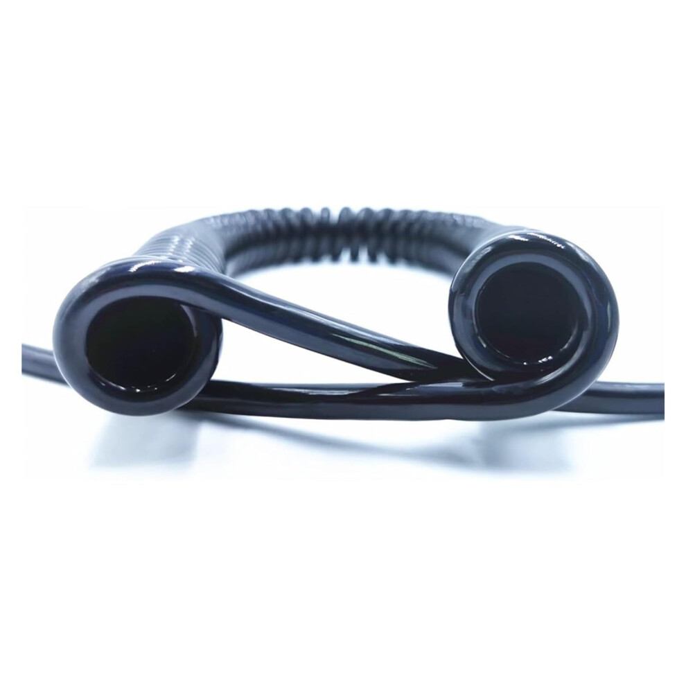 Telescopic Wire Spiral Cable 3.7M 212 Core 0.2Mm0.5mm Wire Power Cord Connector 17 Awg 1.0Mm 9 Core Telephone Cable Black/White 9426802284638