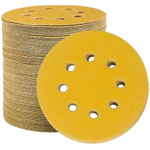 Sanding Discs for Orbital Sander, Aluminum Oxide Hook and Loop Sandpaper with Dust Collection, Perfect for Woodworking & Rust Removal (125mm, 150