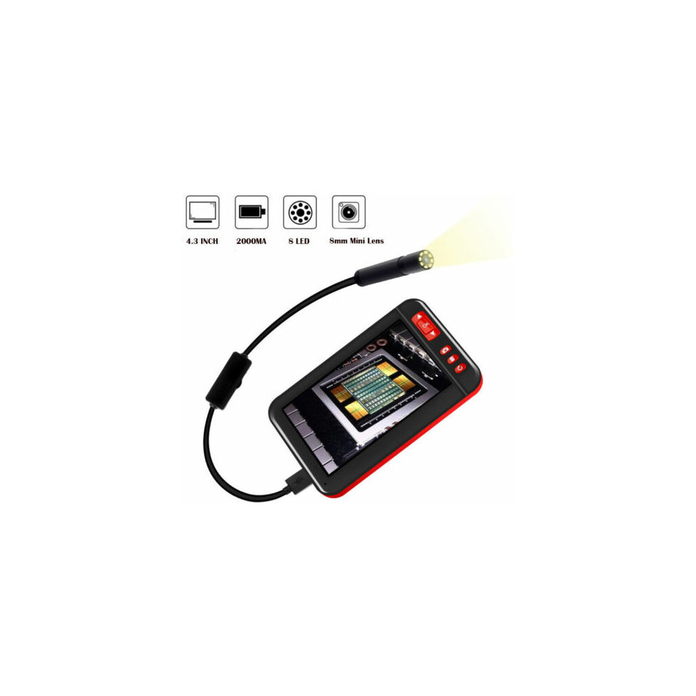 Flexible Snake Camera, Endoscope Camera With Semi-Rigid Cable And 1080P Resolution, Waterproof Inspection Tool For Clogged Pipe, Car Engine And 9128293079471